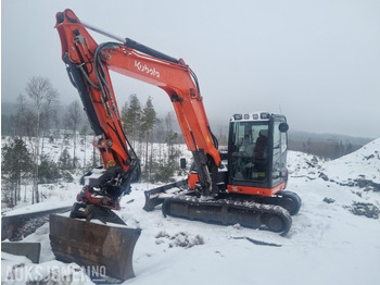 Экскаватор 2017 KUBOTA KX080-4 beltegraver med Sentralsmøring, rototilt pusseskuffe: фото 2