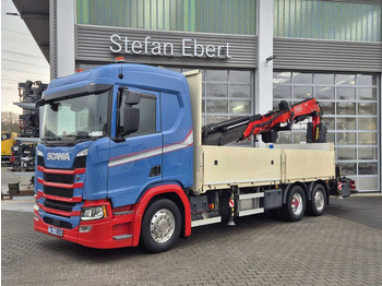 Грузовик бортовой/ Платформа, Автоманипулятор Scania R 450 6x2 Kran Fassi 295 JIB Seilwinde Funk: фото 2