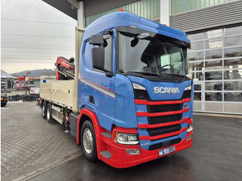 Грузовик бортовой/ Платформа, Автоманипулятор Scania R 450 6x2 Kran Fassi 295 JIB Seilwinde Funk: фото 3