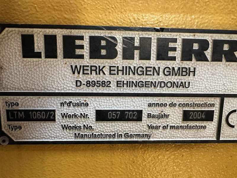 Вседорожный кран Liebherr Liebherr LTM 1060-2: фото 12