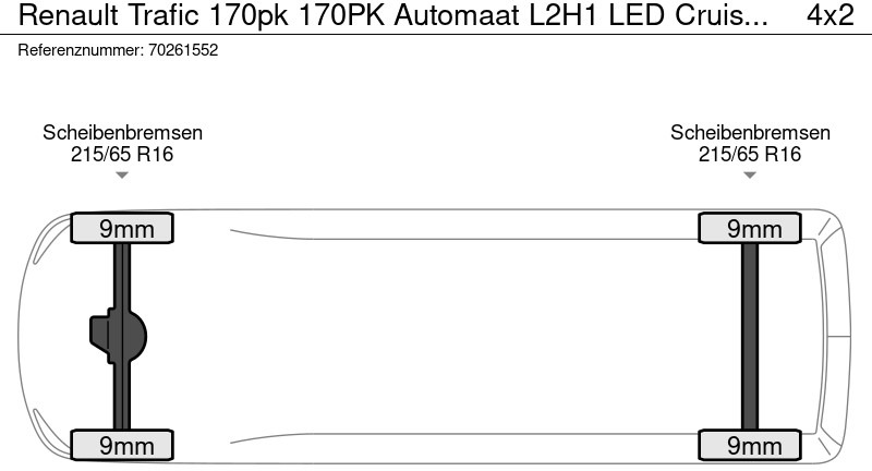 Новый Легковой фургон Renault Trafic 170pk 170PK Automaat L2H1 LED Cruise Control Lang 6m3 Cruise control: фото 18