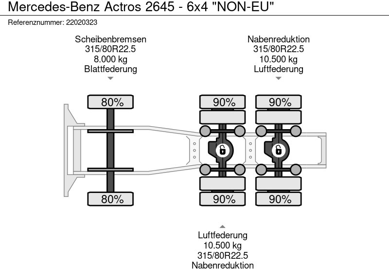 Тягач Mercedes-Benz Actros 2645 - 6x4 "NON-EU": фото 11