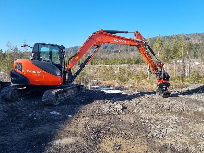 Экскаватор 2017 KUBOTA KX080-4 beltegraver med Sentralsmøring, rototilt pusseskuffe: фото 16