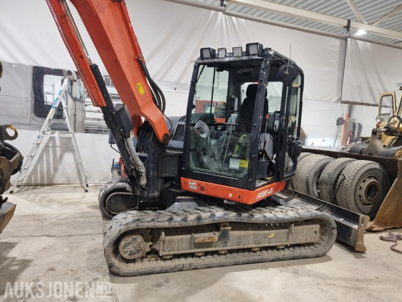 Экскаватор 2017 KUBOTA KX080-4 beltegraver med Sentralsmøring, rototilt pusseskuffe: фото 10