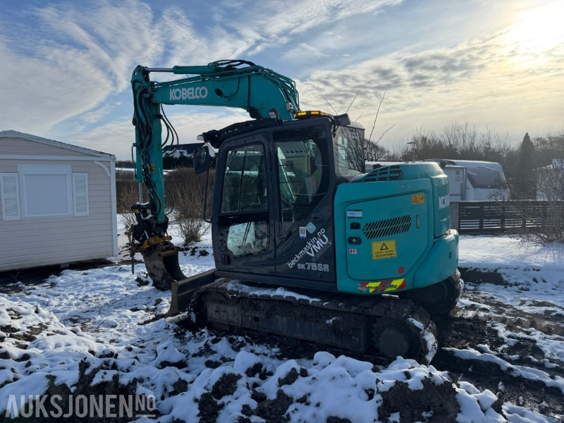 Экскаватор 2019 Kobelco SK75SR-7 Gravemaskin - Engcon tiltrotator - 2 skuffer: фото 6