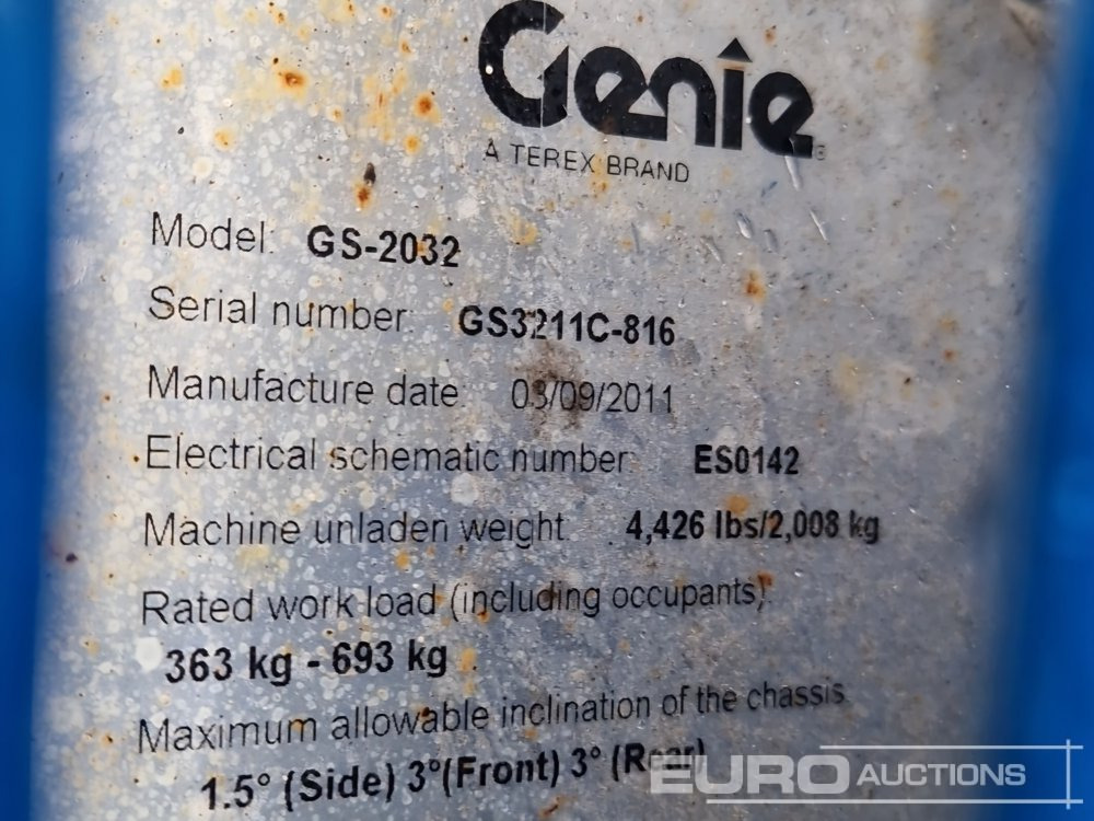 Подъёмник 2011 Genie GS-2032: фото 24